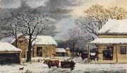 George Durrie Home to Thanksgiving oil painting reproduction